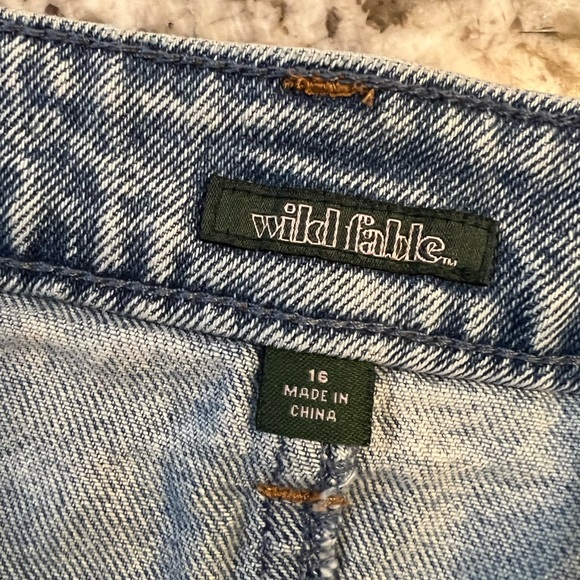 Wild fable size 16 Denim Jean Skirt Juniors Target Stretch Mini - Picture 4 of 6